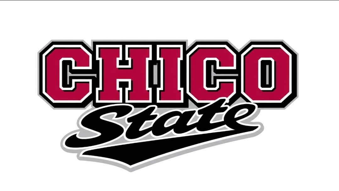 Chico State Wildcats logo in red, black and gray on a white background.